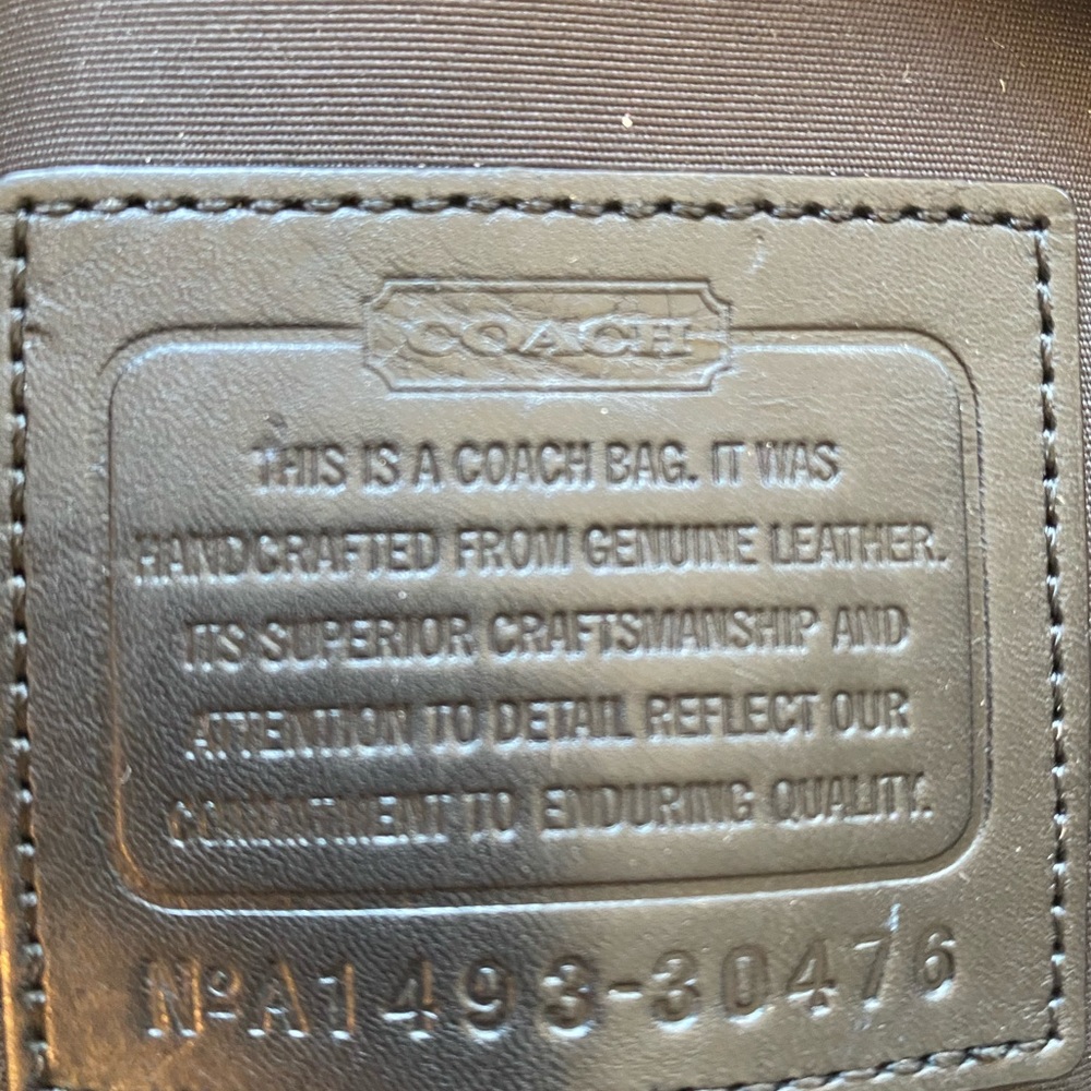 White Leather Coach Weekender - image 7